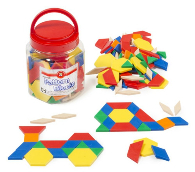 Plastic Pattern Blocks 126 pcs