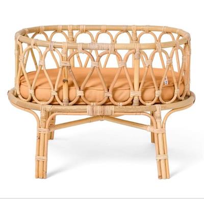 Poppie Rattan Doll Crib Clay