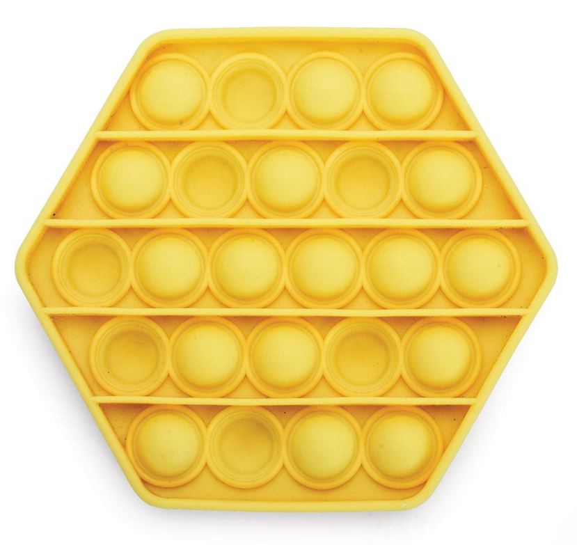 Push and Pop Yellow Hexagon