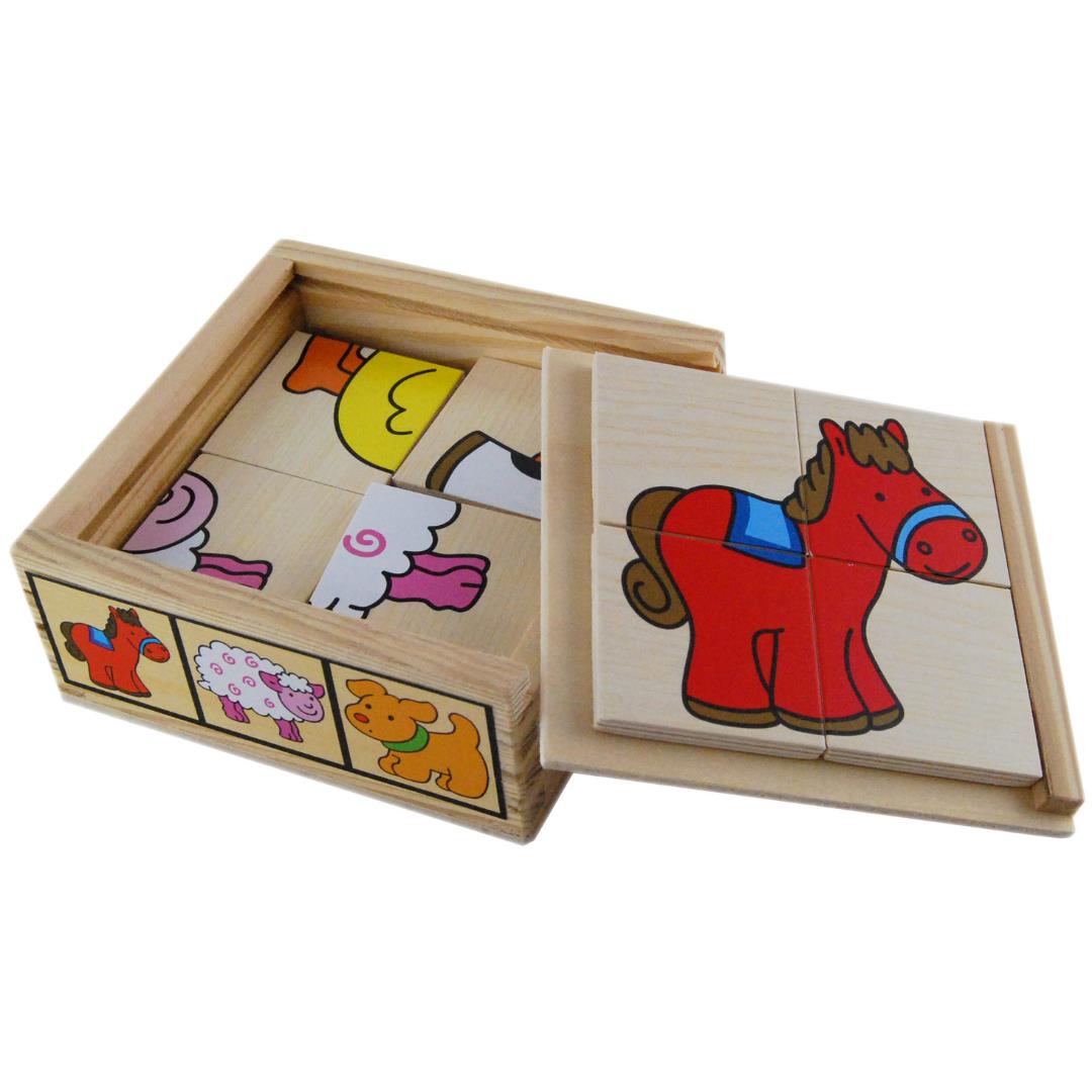 Six in One Wooden Animal Puzzles