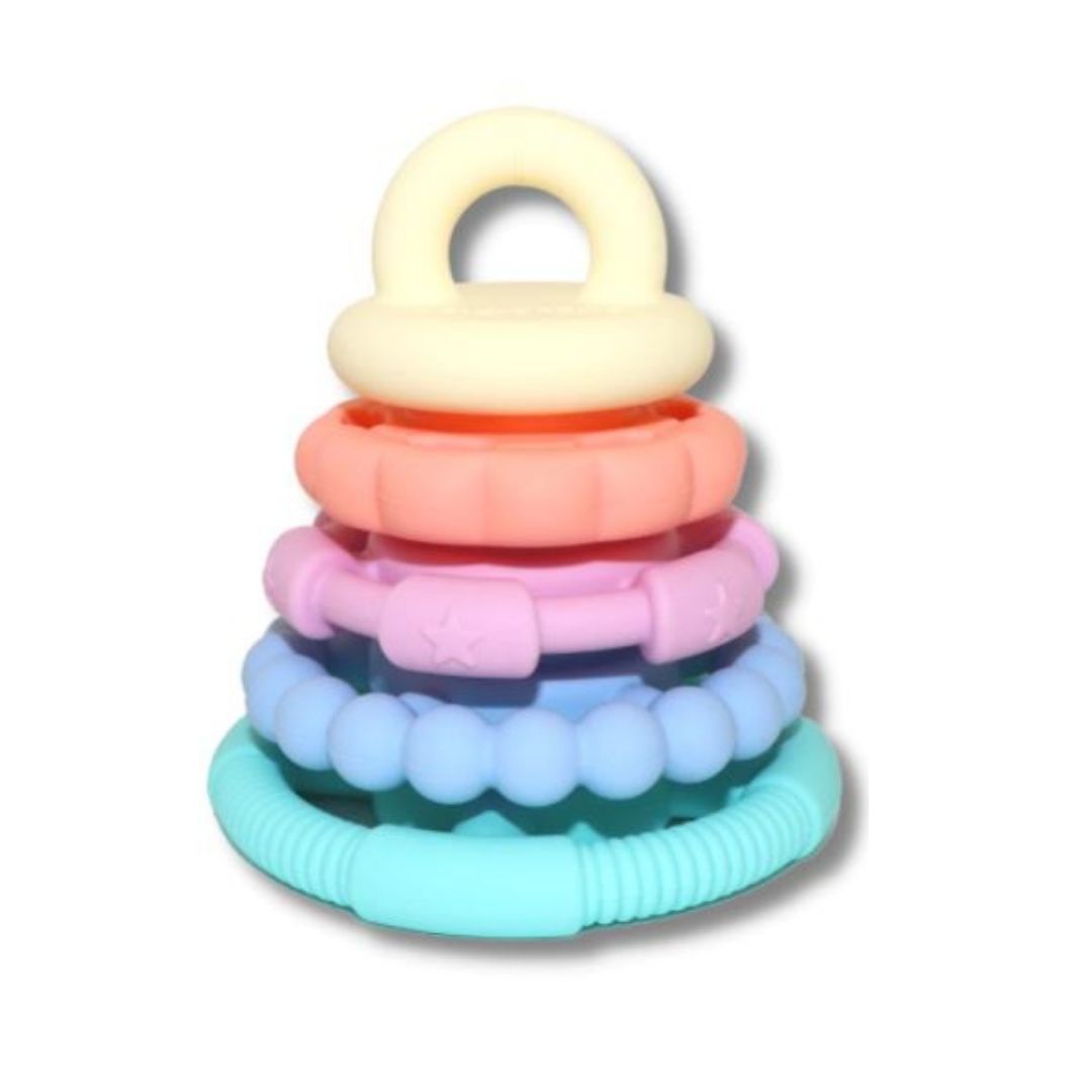Jellystone Pastel Rainbow Stacker and Teether Toy
