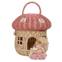 Rattan Mushroom Basket - Musk