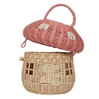 Rattan Mushroom Basket - Musk