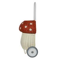 Rattan Mushroom Luggy - Red