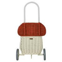 Rattan Mushroom Luggy - Red