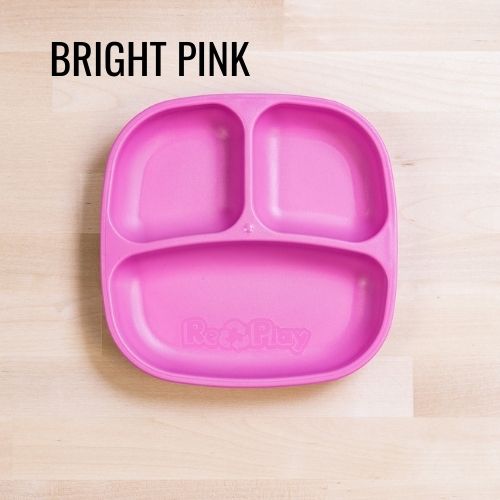 Replay Divided Kids Plate Bright Pink