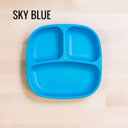 Replay Divided Kids Plate Sky Blue