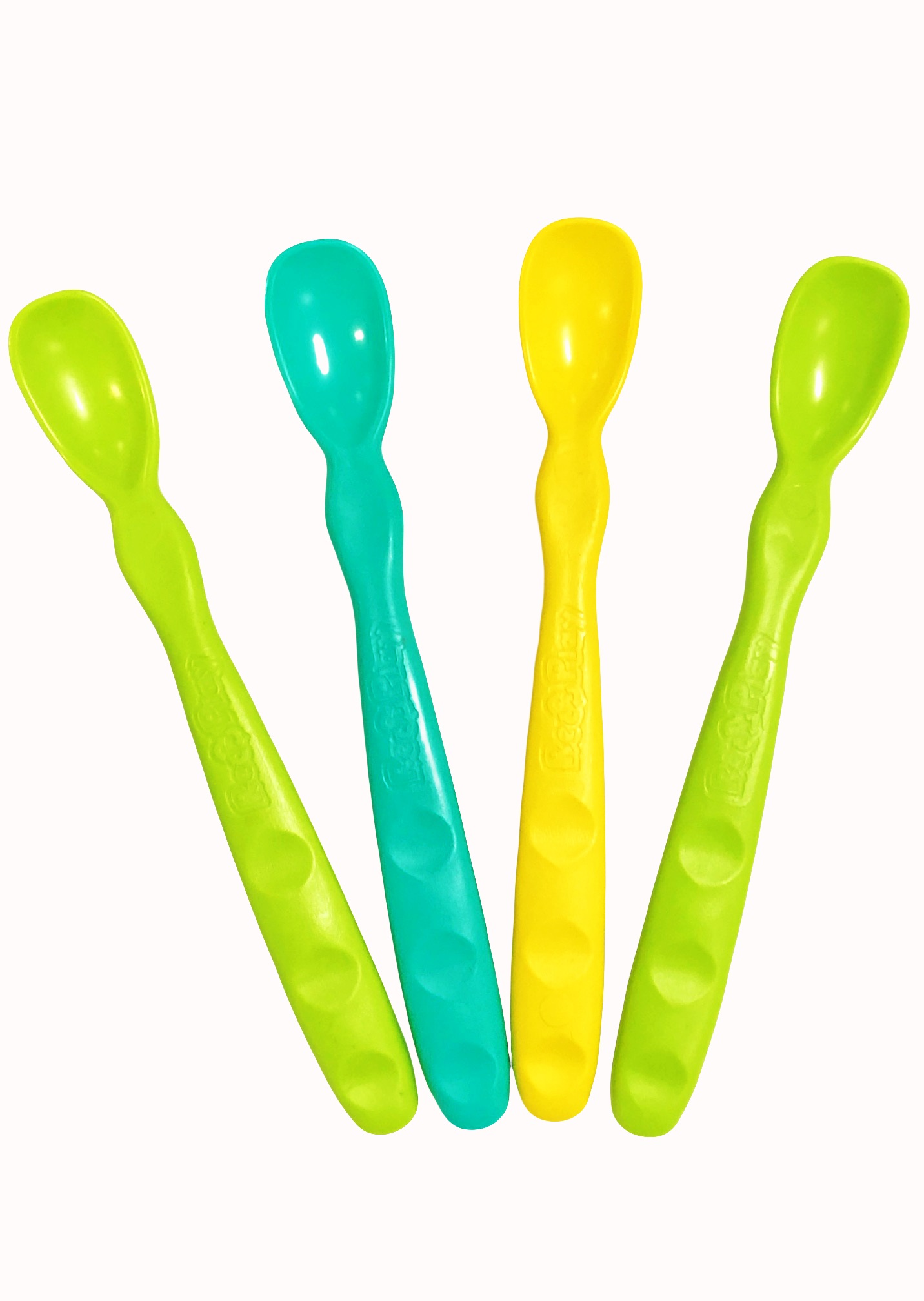 Re Play Made in the USA 4PK Infant Spoons With Travel Case - Green, Red,  Yellow, Blue (Preschool)