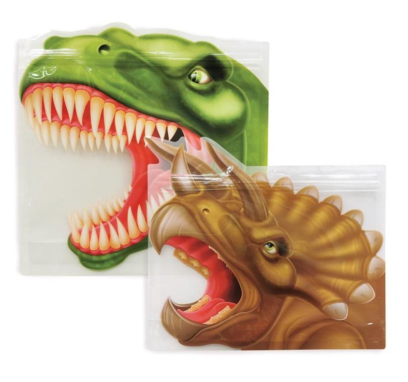 Reusable Dinosaur Zip Bag
