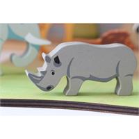 Rhino Wooden Animal