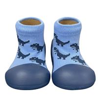 Blue Dinosaur Rubber Soled Socks