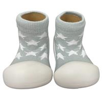 Little Eaton Rubber Soled Socks Grey Star