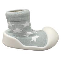Little Eaton Rubber Soled Socks Grey Star