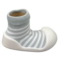 Little Eaton Rubber Soled Socks Grey Star