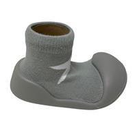 Rubber Soled socks Grey/White Star