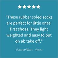 Rubber Soled socks Navy/Grey Star