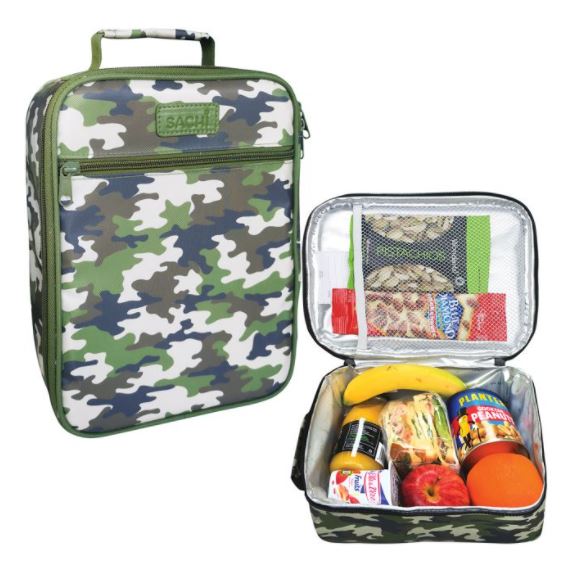 Sachi Insulated Camo Green Lunch Bag | Kids Lunch Bag