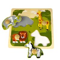 SAFARI ANIMAL LARGE PEG PUZZLE