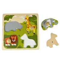 SAFARI ANIMAL LARGE PEG PUZZLE