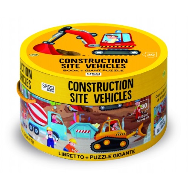 Construction Giant Puzzle & Book 30 pcs
