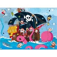 Sassi Book and Giant Puzzle Pirates 30 pcs