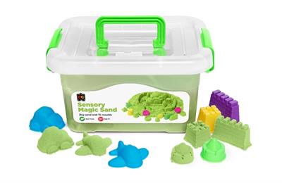 Sensory Magic Sand and Moulds 2kg Green