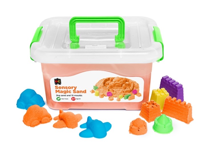 Sensory Magic Sand and Moulds 2kg Orange