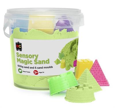 Sensory Magic Sand and Moulds 600g Green