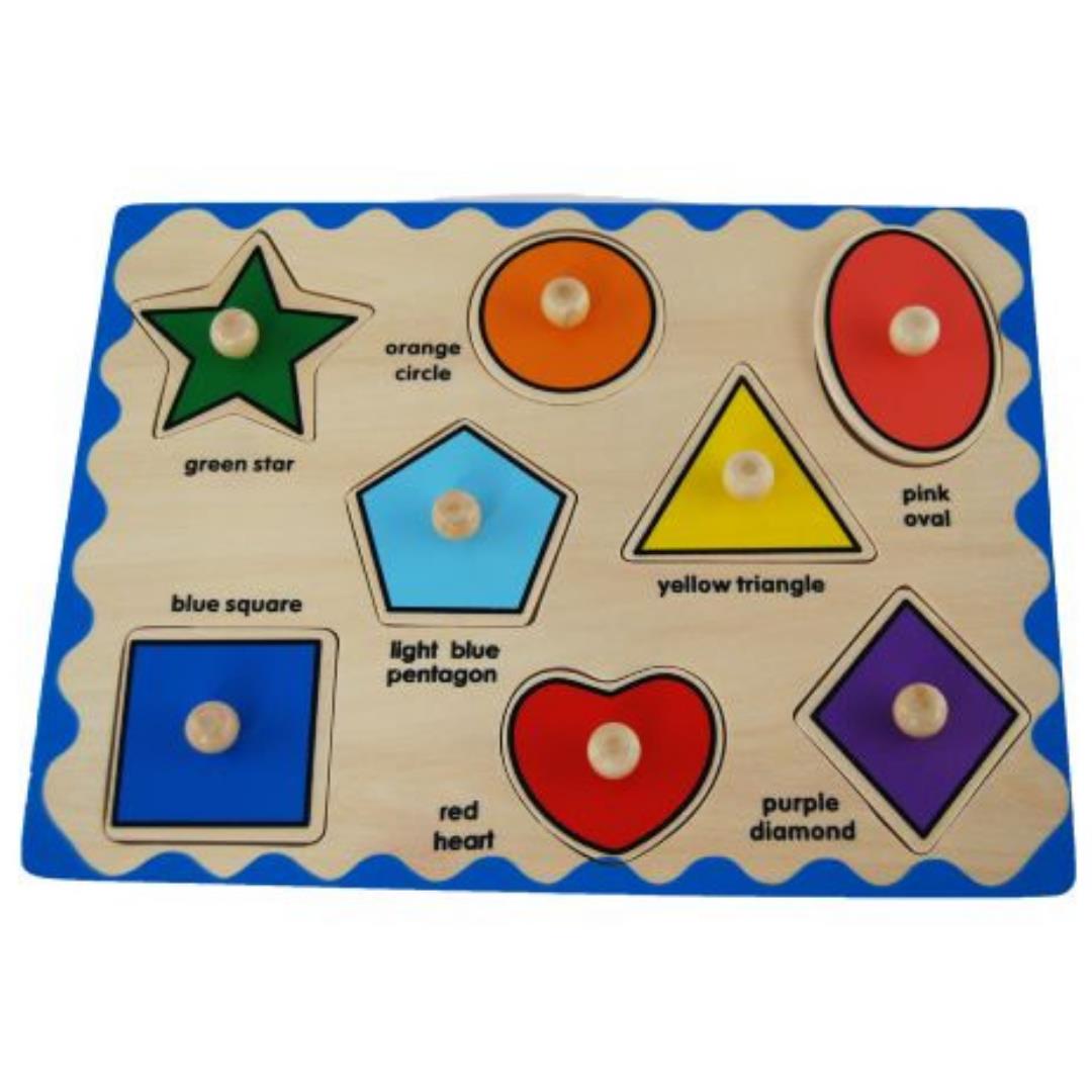 Wooden Shapes Jigsaw Peg Puzzle