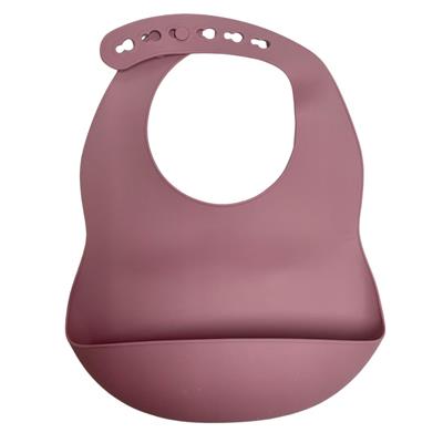 Silicone Baby Bib - Dusty Pink