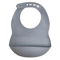 Silicone Baby Bib - Grey