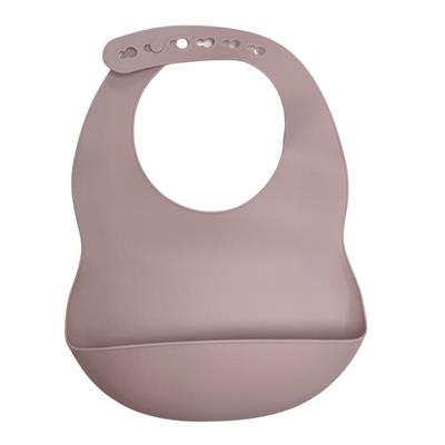 Silicone Baby Bib - Light Pink