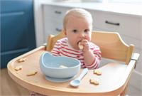 Silicone Bowl and Spoon Set Blue
