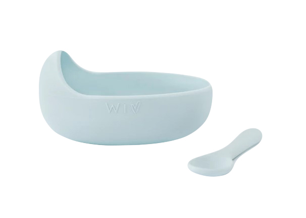 Wild Indiana Silicone Bowl and Spoon Set Blue