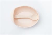 Silicone Bowl and Spoon Set Blush