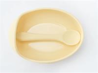 Silicone Bowl and Spoon Set Lemonade