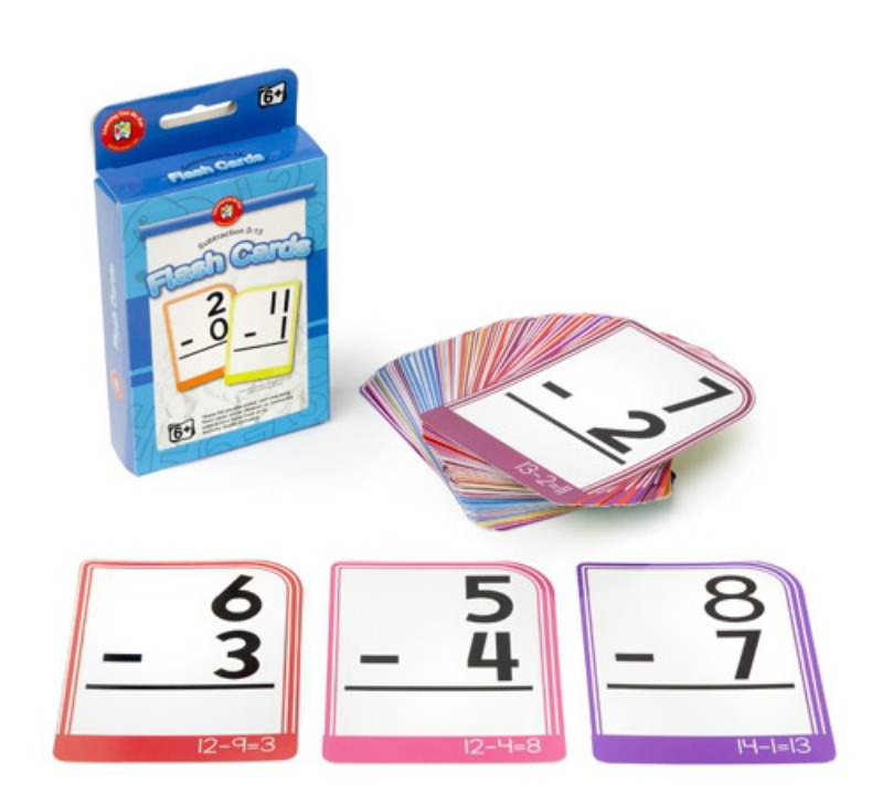 Subtraction 0-15 Flash Cards