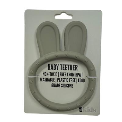 Teether Silicone Bunny Ring - Olive