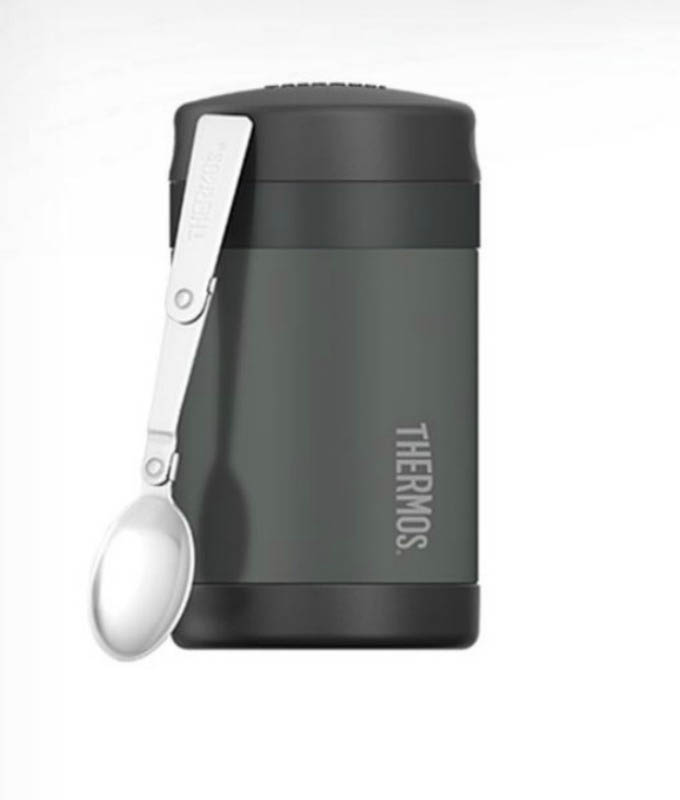 Thermos Funtainer 470ml Insulated Stainless Steel Food Jar-Charcoal