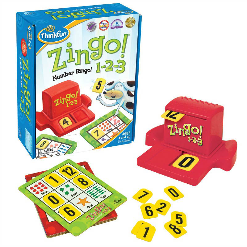 ThinkFun Zingo! 1-2-3 Number Bingo Game