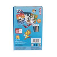 3D Colouring Set - Fierce Creatures