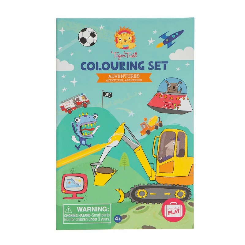 Tiger Tribe Adventures Colouring Set
