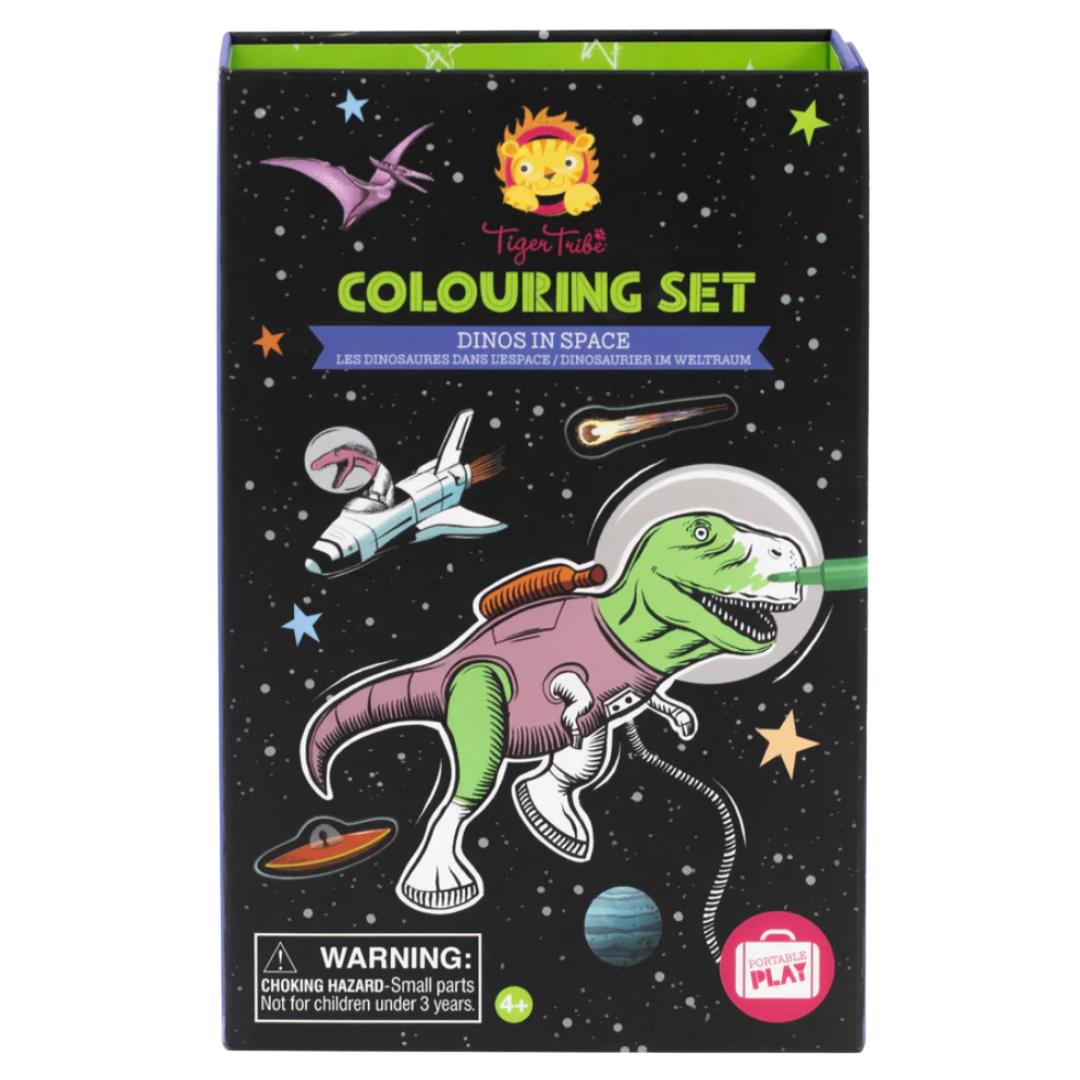 Tiger Tribe Dinos in Space Colouring Set