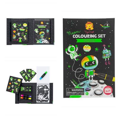 Tiger Tribe Neon Colouring Set Outer Space