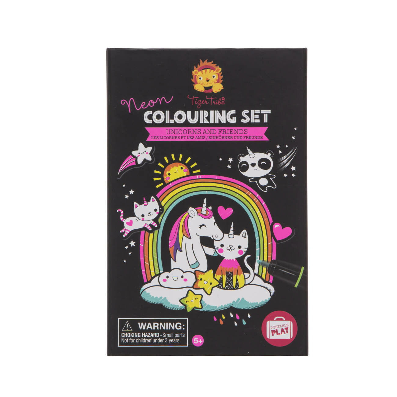 Tiger Tribe Neon Colouring Set - Unicorns and Friends