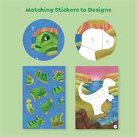 Tiger Tribe Sticker by Numbers Dinosaurs