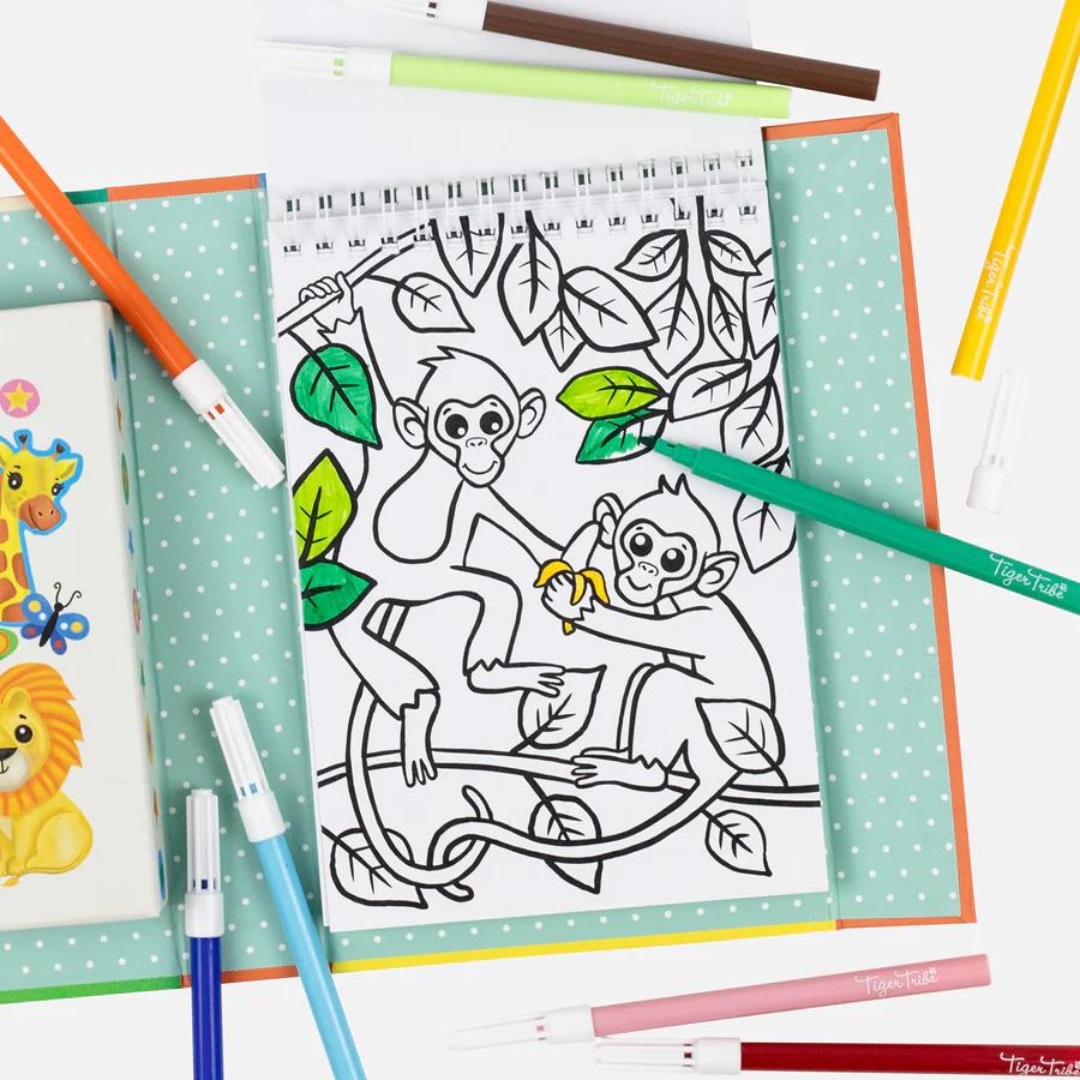 Tiger Tribe Zoo Colouring Set