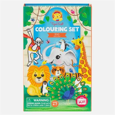 Tiger Tribe Zoo Colouring Set