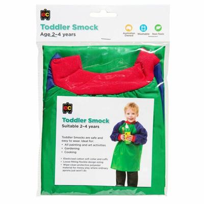 Toddler Artist Smock Green & Blue Age 2-4