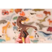 Velociraptor Wooden Dinosaur